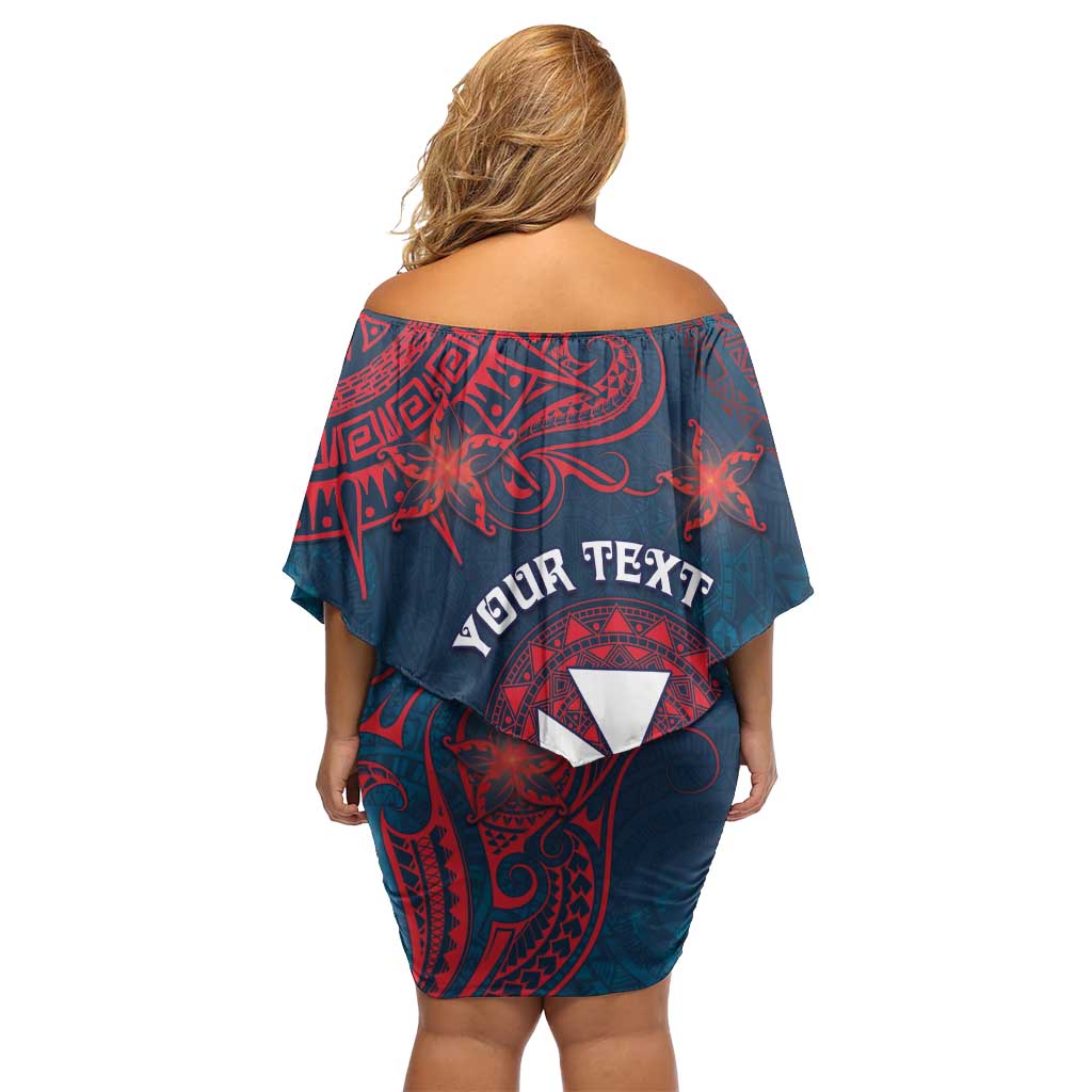 Personalised Wallis And Futuna Family Matching Off Shoulder Short Dress and Hawaiian Shirt Hibiscus Polynesian Tribal Pattern DT05 - Polynesian Pride