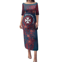 Personalised Wallis And Futuna Family Matching Puletasi and Hawaiian Shirt Hibiscus Polynesian Tribal Pattern