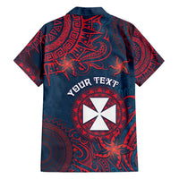 Personalised Wallis And Futuna Family Matching Short Sleeve Bodycon Dress and Hawaiian Shirt Hibiscus Polynesian Tribal Pattern DT05 - Polynesian Pride