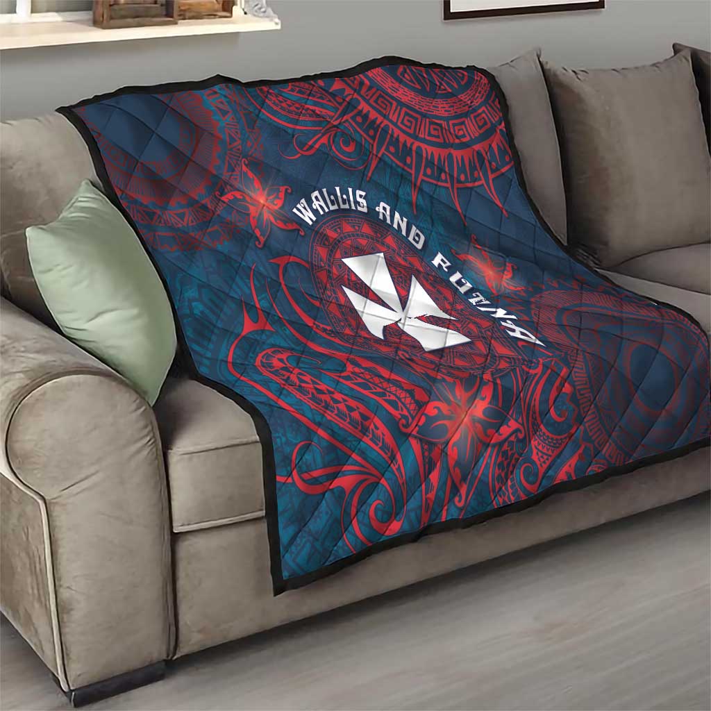 Wallis And Futuna Quilt Hibiscus Polynesian Tribal Pattern