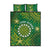 Cook Islands Quilt Bed Set Hibiscus Polynesian Tribal Pattern