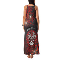 Personalised Easter Island Family Matching Tank Maxi Dress and Hawaiian Shirt Hibiscus Polynesian Tribal Pattern