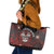 Easter Island Leather Tote Bag Hibiscus Polynesian Tribal Pattern