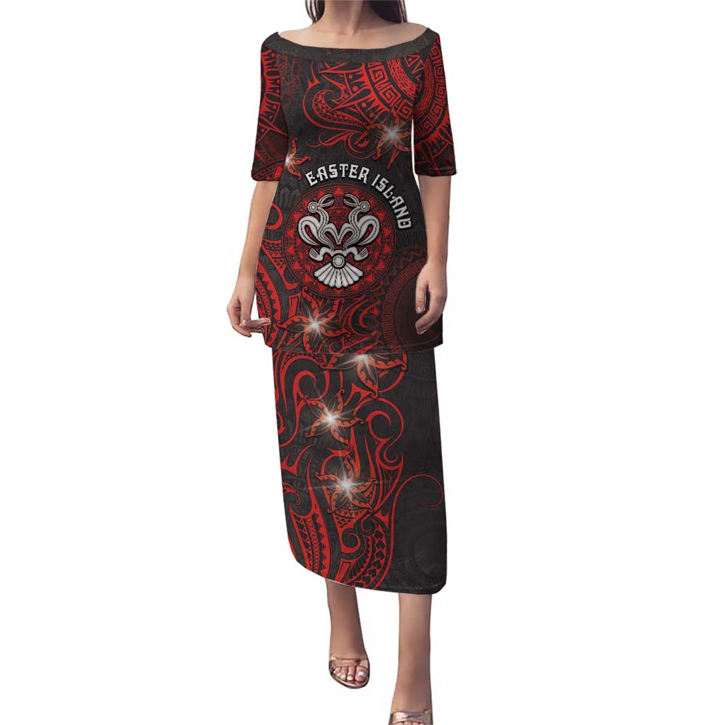 Personalised Easter Island Puletasi Hibiscus Polynesian Tribal Pattern