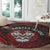 Easter Island Round Carpet Hibiscus Polynesian Tribal Pattern