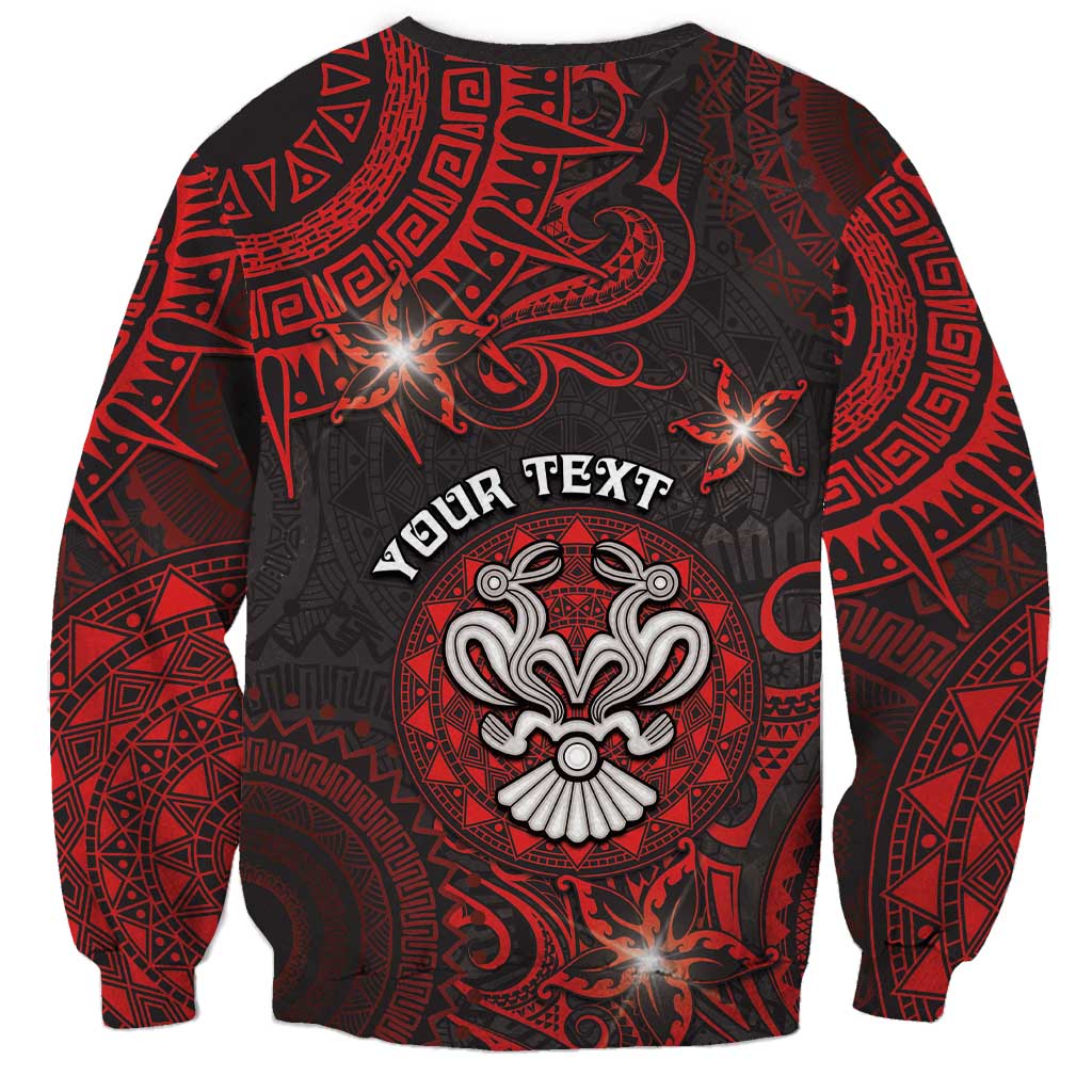 Personalised Easter Island Sweatshirt Hibiscus Polynesian Tribal Pattern DT05 - Polynesian Pride
