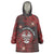 Personalised Easter Island Wearable Blanket Hoodie Hibiscus Polynesian Tribal Pattern