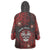 Personalised Easter Island Wearable Blanket Hoodie Hibiscus Polynesian Tribal Pattern