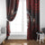 Easter Island Window Curtain Hibiscus Polynesian Tribal Pattern