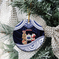 Samoa Christmas Ceramic Ornament Samoan Siva Dance With Santa - Polynesian Pride