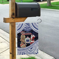 Samoa Christmas Garden Flag Samoan Siva Dance With Santa - Polynesian Pride