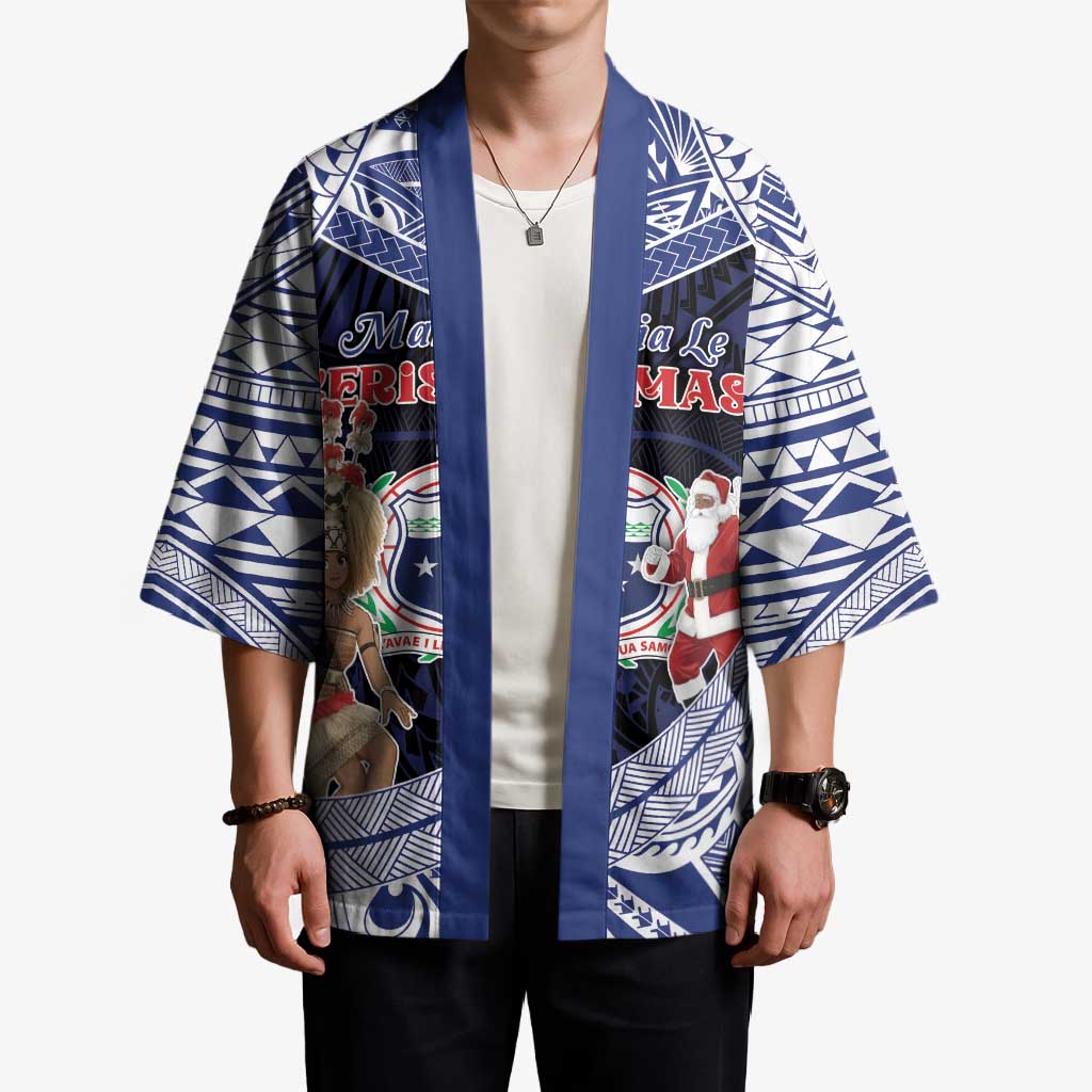 Samoa Christmas Kimono Samoan Siva Dance With Santa - Polynesian Pride