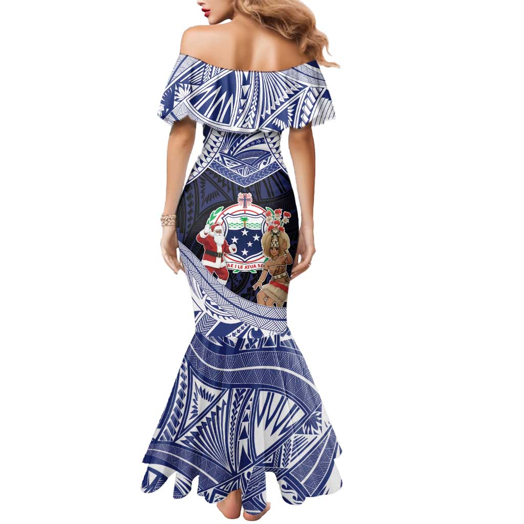 Samoa Christmas Mermaid Dress Samoan Siva Dance With Santa - Polynesian Pride