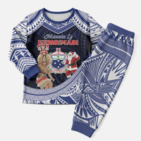 Samoa Christmas Pajama Set Samoan Siva Dance With Santa - Polynesian Pride