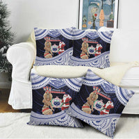 Samoa Christmas Pillow Cover Samoan Siva Dance With Santa - Polynesian Pride