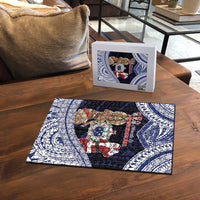 Samoa Christmas Puzzle Samoan Siva Dance With Santa - Polynesian Pride