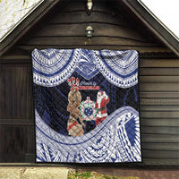 Samoa Christmas Quilt Samoan Siva Dance With Santa - Polynesian Pride