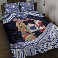 Samoa Christmas Quilt Bed Set Samoan Siva Dance With Santa - Polynesian Pride