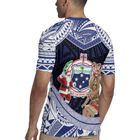 Samoa Christmas Rugby Jersey Samoan Siva Dance With Santa - Polynesian Pride
