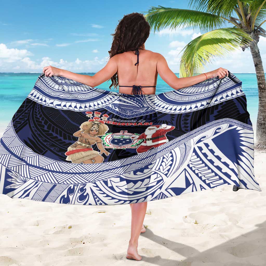 Samoa Christmas Sarong Samoan Siva Dance With Santa - Polynesian Pride