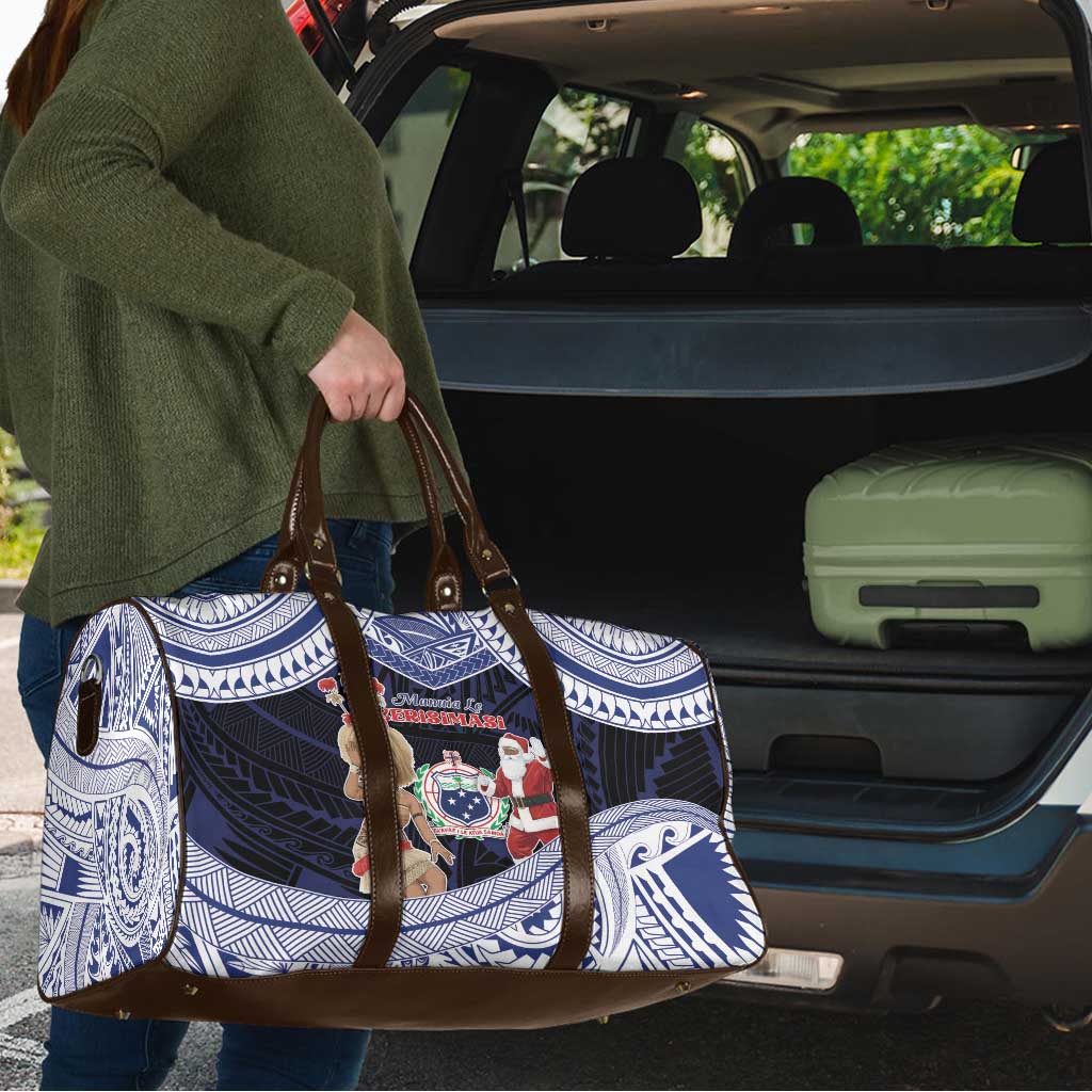 Samoa Christmas Travel Bag Samoan Siva Dance With Santa - Polynesian Pride