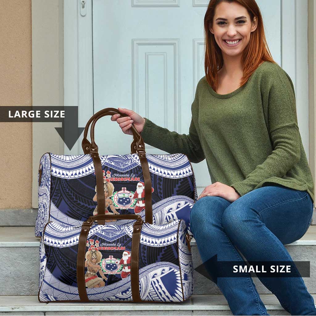 Samoa Christmas Travel Bag Samoan Siva Dance With Santa - Polynesian Pride