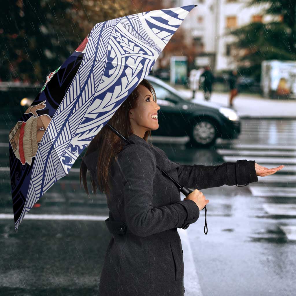 Samoa Christmas Umbrella Samoan Siva Dance With Santa - Polynesian Pride