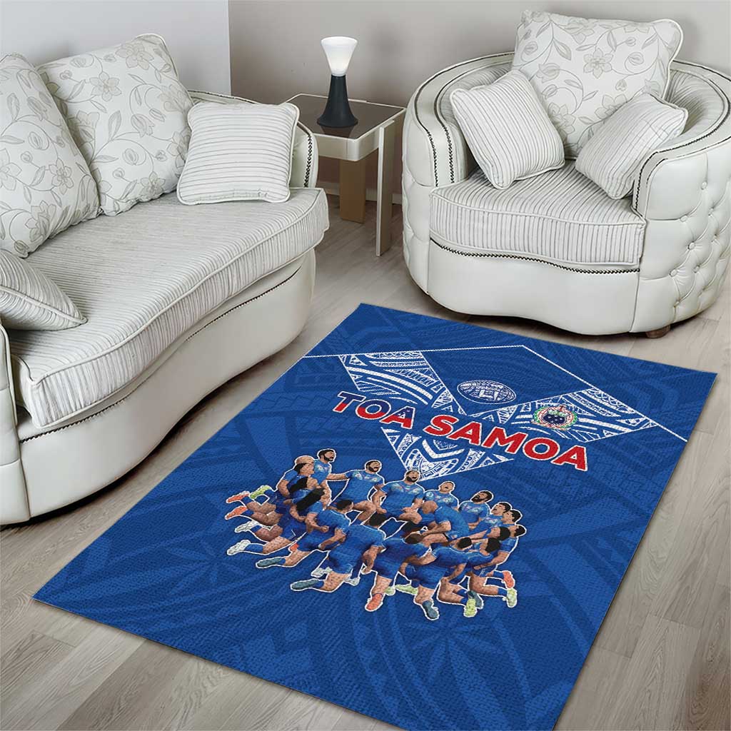 Toa Samoa Area Rug Samoan Warrior Spirit Rugby - Polynesian Pride