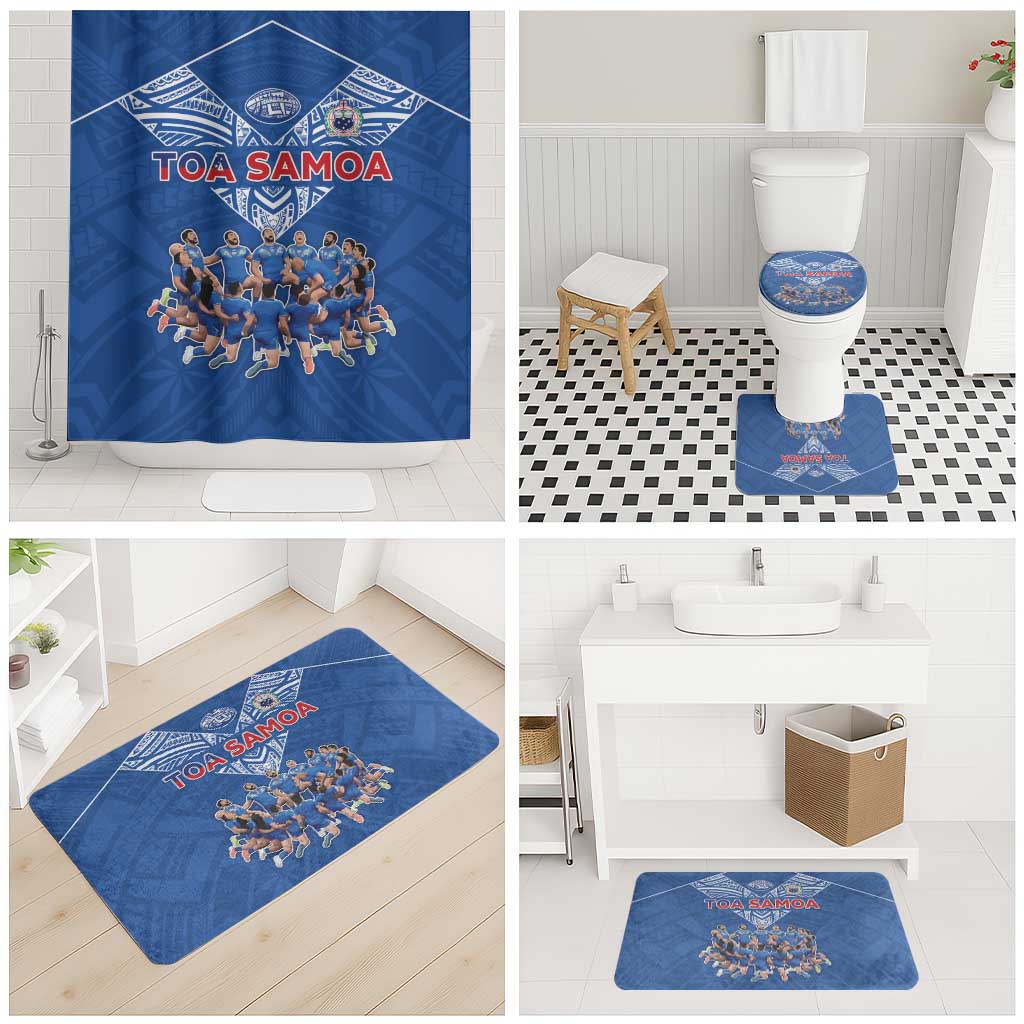 Toa Samoa Bathroom Set Samoan Warrior Spirit Rugby - Polynesian Pride