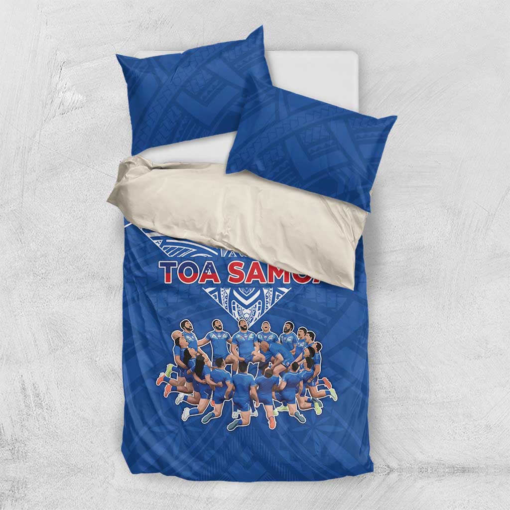 Toa Samoa Bedding Set Samoan Warrior Spirit Rugby - Polynesian Pride
