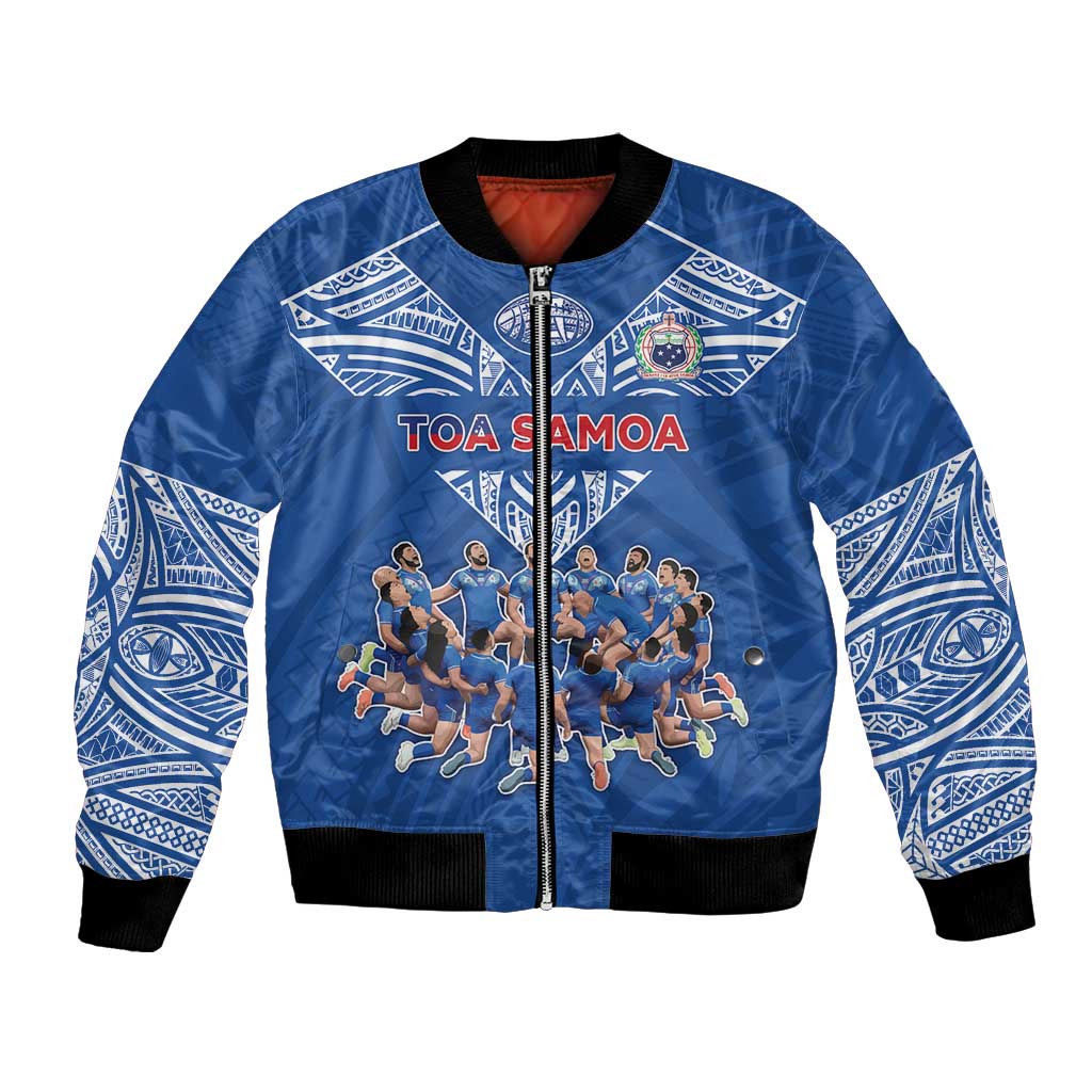 Toa Samoa Bomber Jacket Samoan Warrior Spirit Rugby - Polynesian Pride