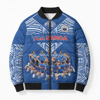 Toa Samoa Bomber Puffer Jacket Samoan Warrior Spirit Rugby - Polynesian Pride