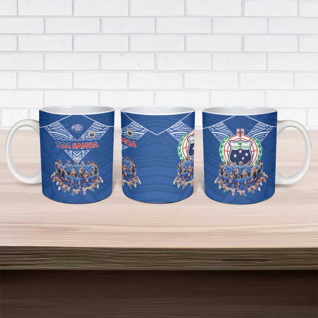 Toa Samoa Ceramic Mug Samoan Warrior Spirit Rugby - Polynesian Pride