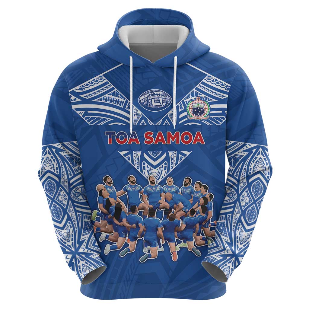 Toa Samoa Hoodie Samoan Warrior Spirit Rugby - Polynesian Pride