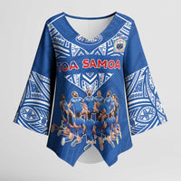 Toa Samoa Kimono Sleeve Blouse Samoan Warrior Spirit Rugby - Polynesian Pride