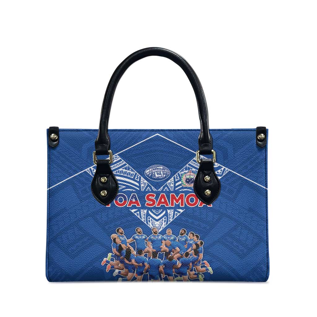 Toa Samoa Leather Bag Samoan Warrior Spirit Rugby - Polynesian Pride
