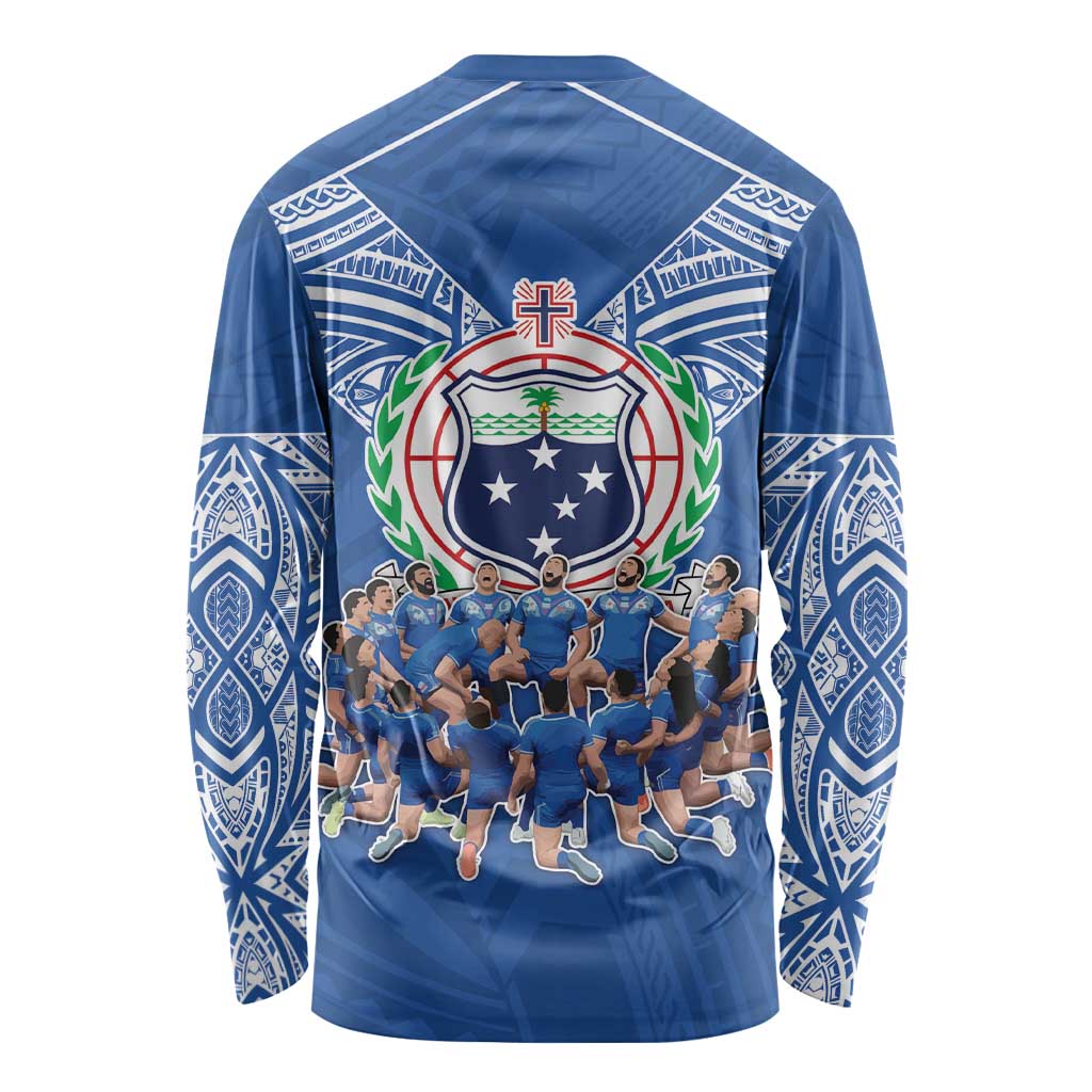 Toa Samoa Long Sleeve Shirt Samoan Warrior Spirit Rugby - Polynesian Pride