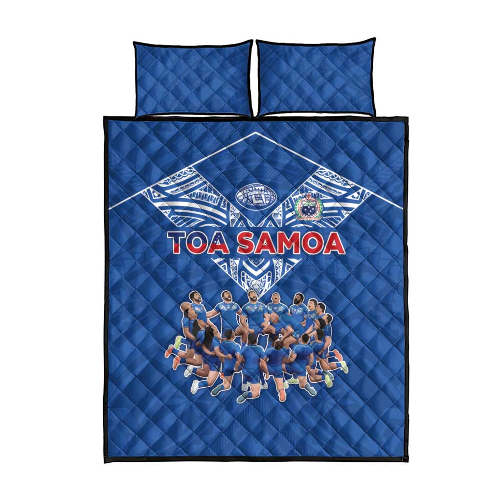 Toa Samoa Quilt Bed Set Samoan Warrior Spirit Rugby - Polynesian Pride