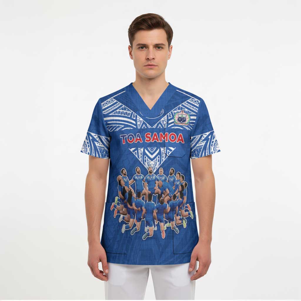 Toa Samoa Scrub Top Samoan Warrior Spirit Rugby - Polynesian Pride