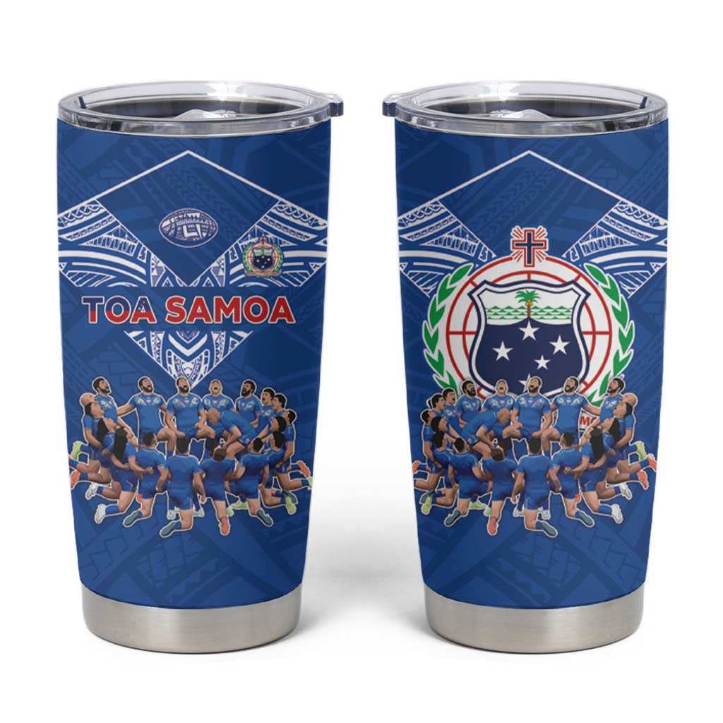 Toa Samoa Tumbler Cup Samoan Warrior Spirit Rugby - Polynesian Pride