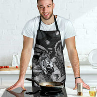 Maori Romantic Valentine Apron The Hongi Kiss Black Galaxy