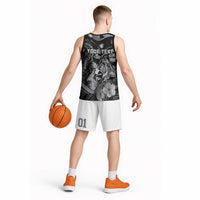 Personalised Maori Romantic Valentine Basketball Jersey The Hongi Kiss Black Galaxy