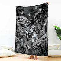 Maori Romantic Valentine Blanket The Hongi Kiss Black Galaxy