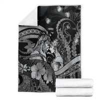 Maori Romantic Valentine Blanket The Hongi Kiss Black Galaxy