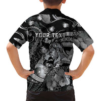 Personalised Maori Romantic Valentine Family Matching Tank Maxi Dress and Hawaiian Shirt The Hongi Kiss Black Galaxy DT05 - Polynesian Pride