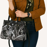 Maori Romantic Valentine Leather Bag The Hongi Kiss Black Galaxy