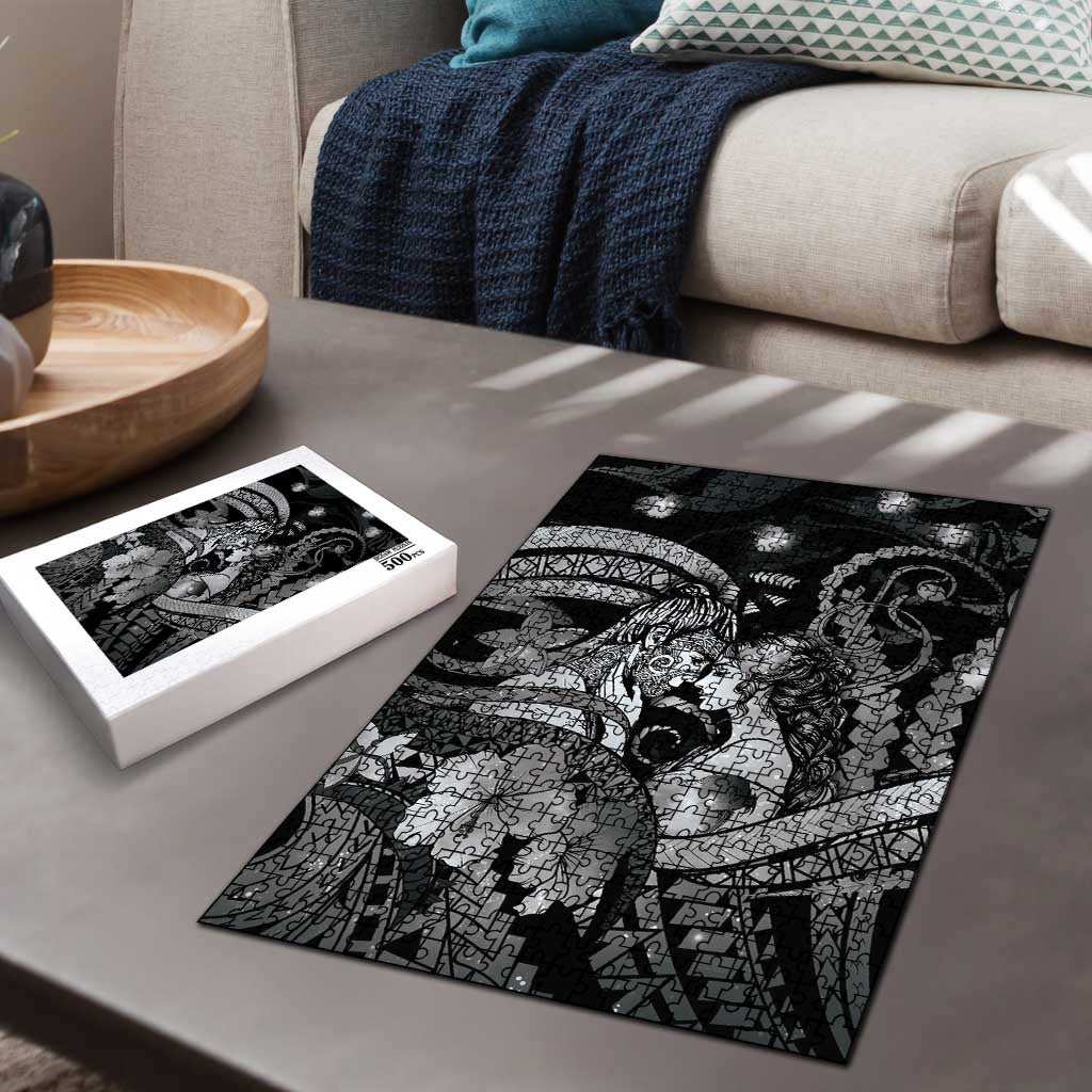 Maori Romantic Valentine Puzzle The Hongi Kiss Black Galaxy