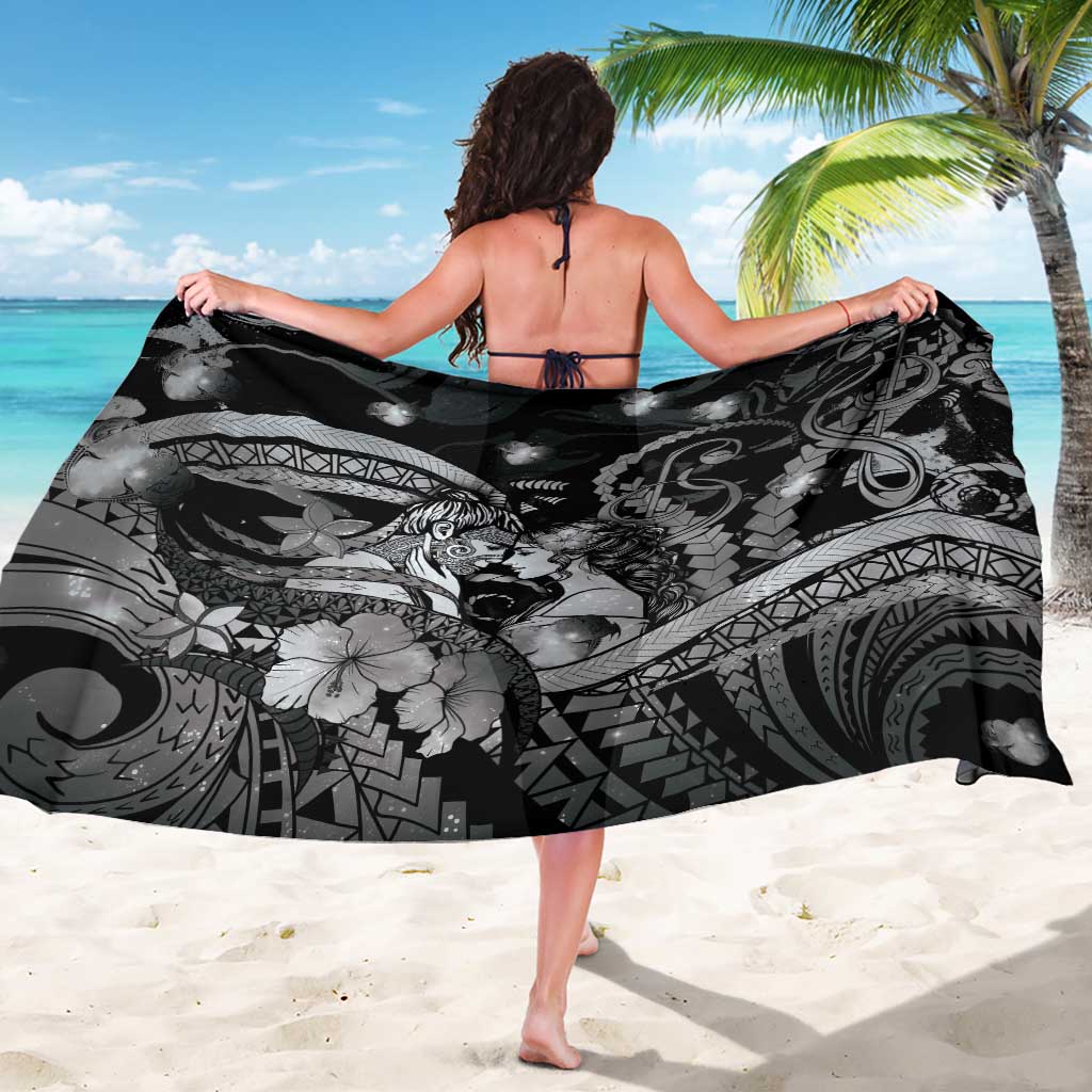 Maori Romantic Valentine Sarong The Hongi Kiss Black Galaxy