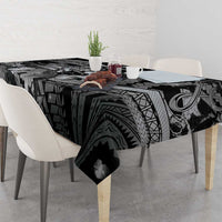 Maori Romantic Valentine Tablecloth The Hongi Kiss Black Galaxy
