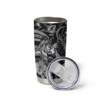 Personalised Maori Romantic Valentine Tumbler Cup The Hongi Kiss Black Galaxy